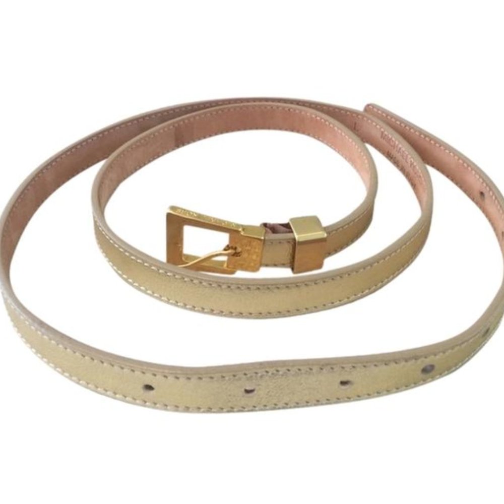 Michael Kors Gold Skinny Belt